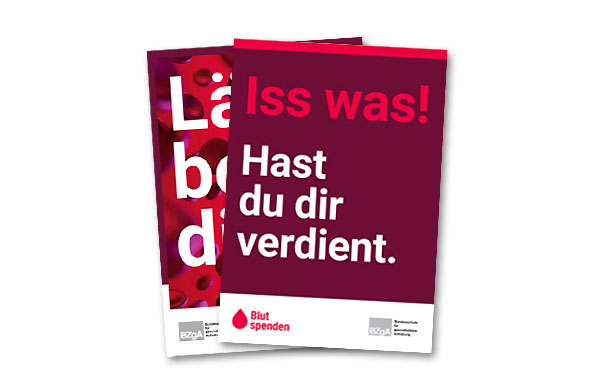 Gratisproben Postkarte Blutspende