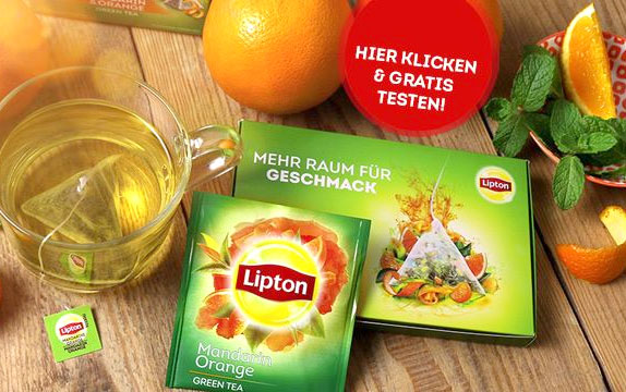 Gratisproben Lipton Green Tea Mandarin Orange