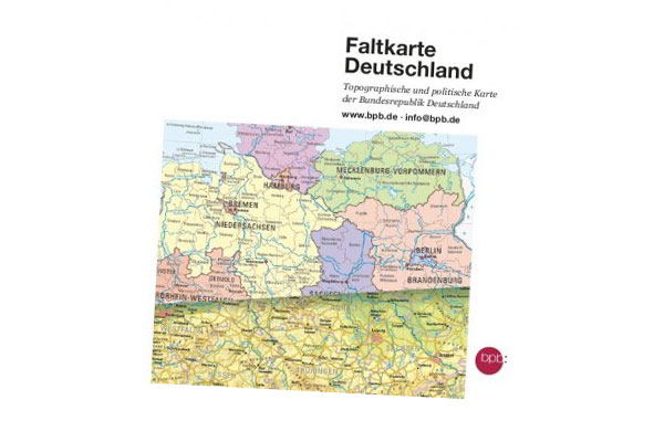 Gratisproben Minifaltkarte Bundesrepublik Deutschland