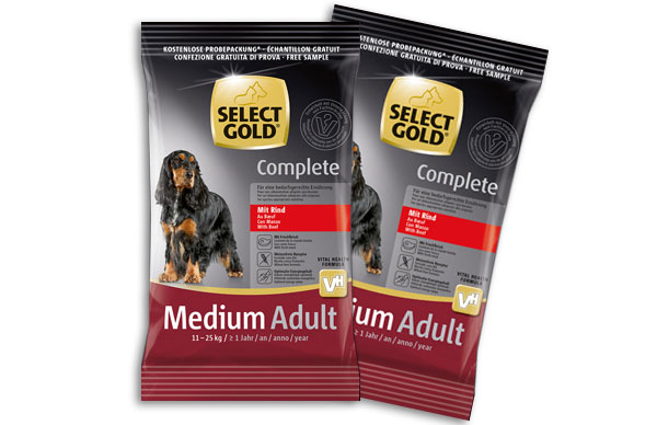 Gratisproben Select Gold Hundefutter und Katzenfutter