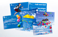 Postkarten Set Essen Gratisproben